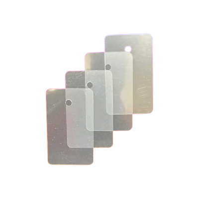 Plastic Tag 2.5 Inch Transparent Tag for Display Rates 1000 Cards.